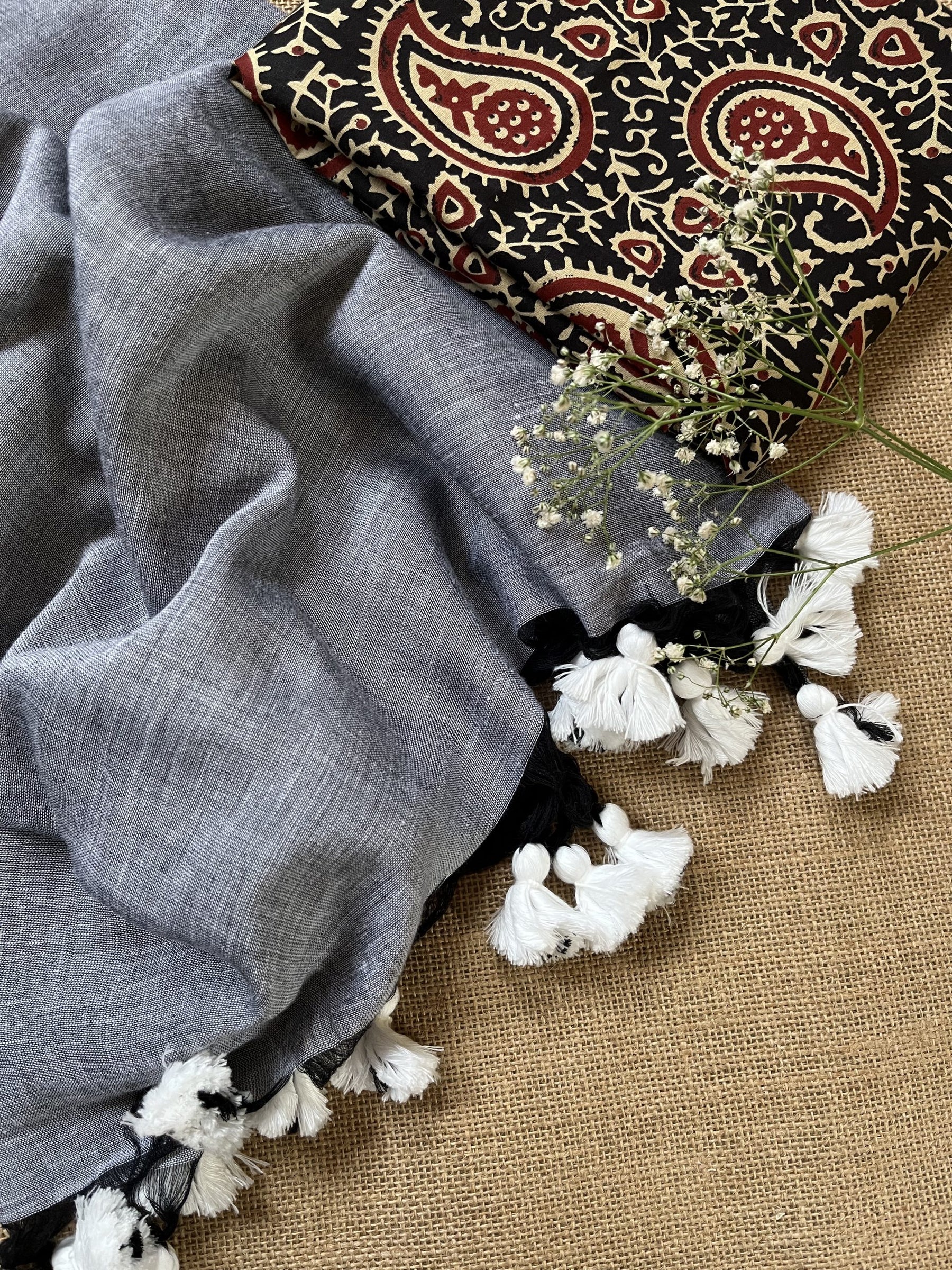 Daily - Grey with ajrak