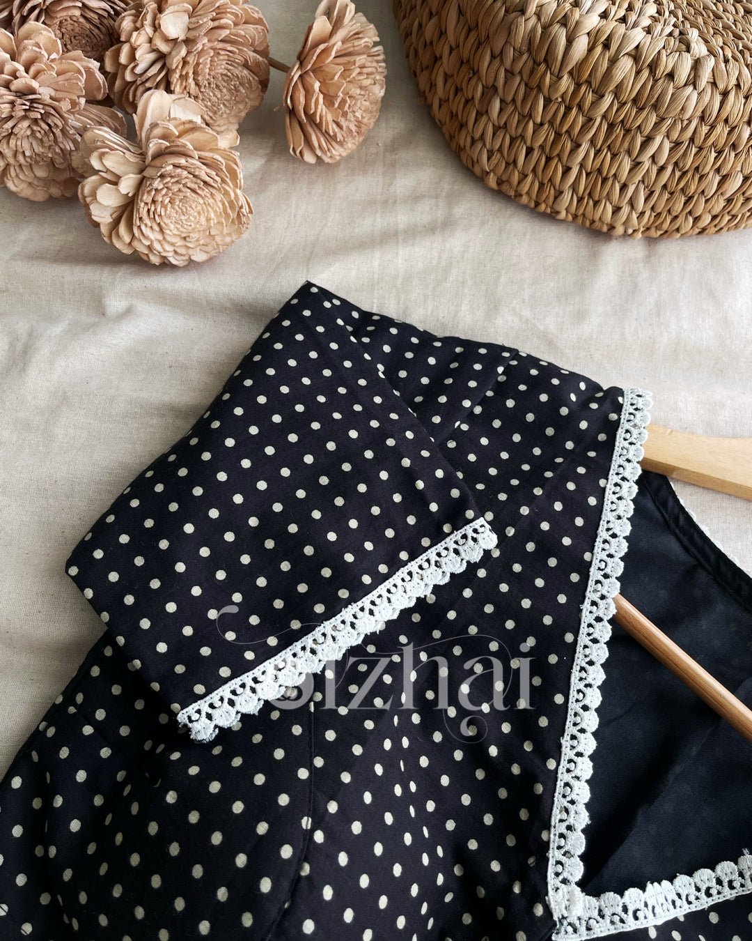 Blouse - Black Polka - Izhai