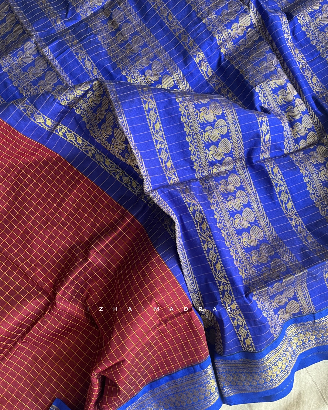 Kanchi - Maroon Blue