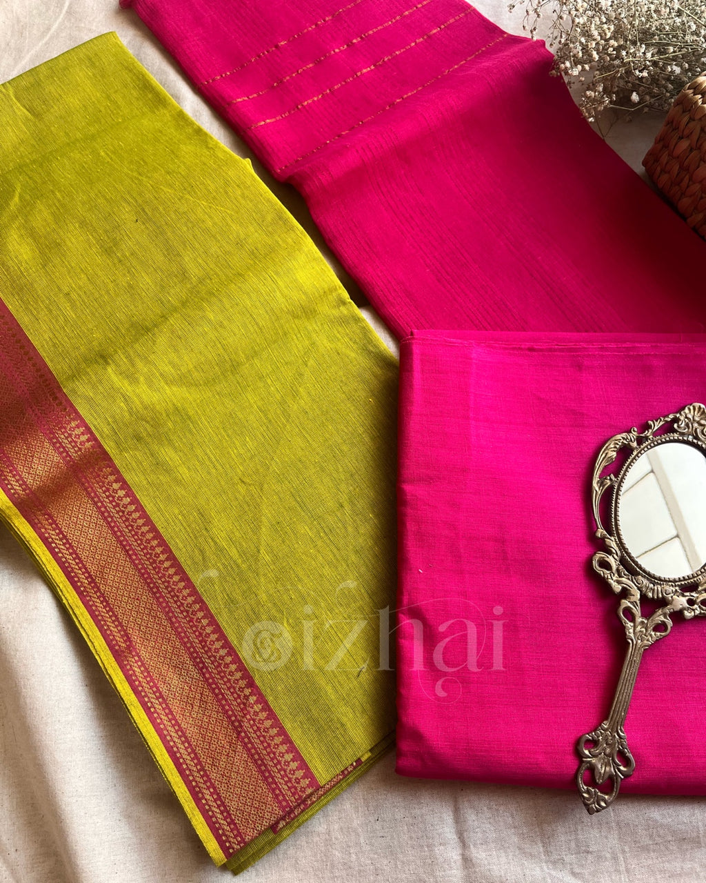 Unstitched - Green Pink