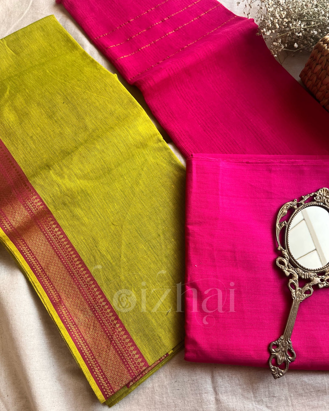 Unstitched - Green Pink