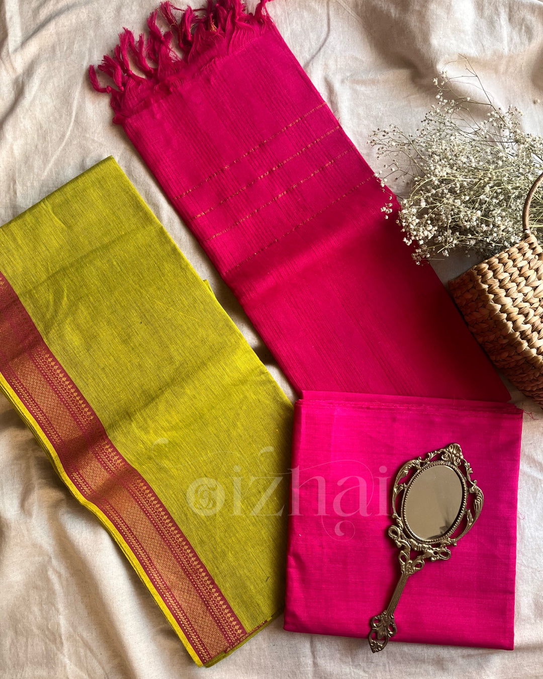 Unstitched - Green Pink