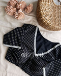 Blouse - Black Polka