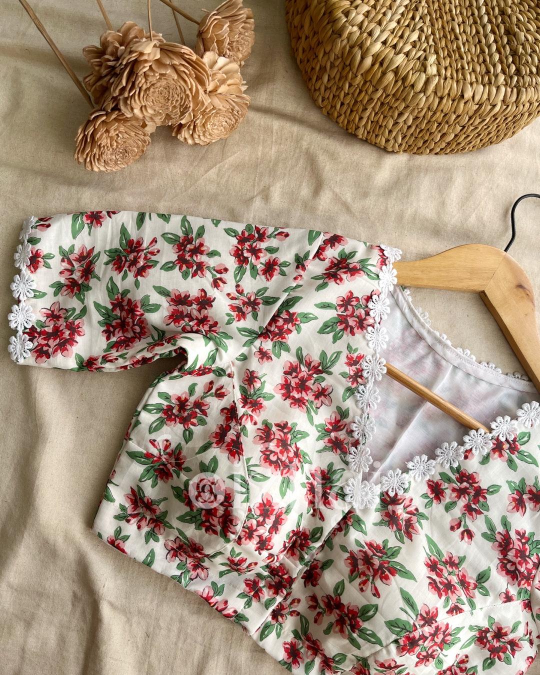 Blouse - White Garden