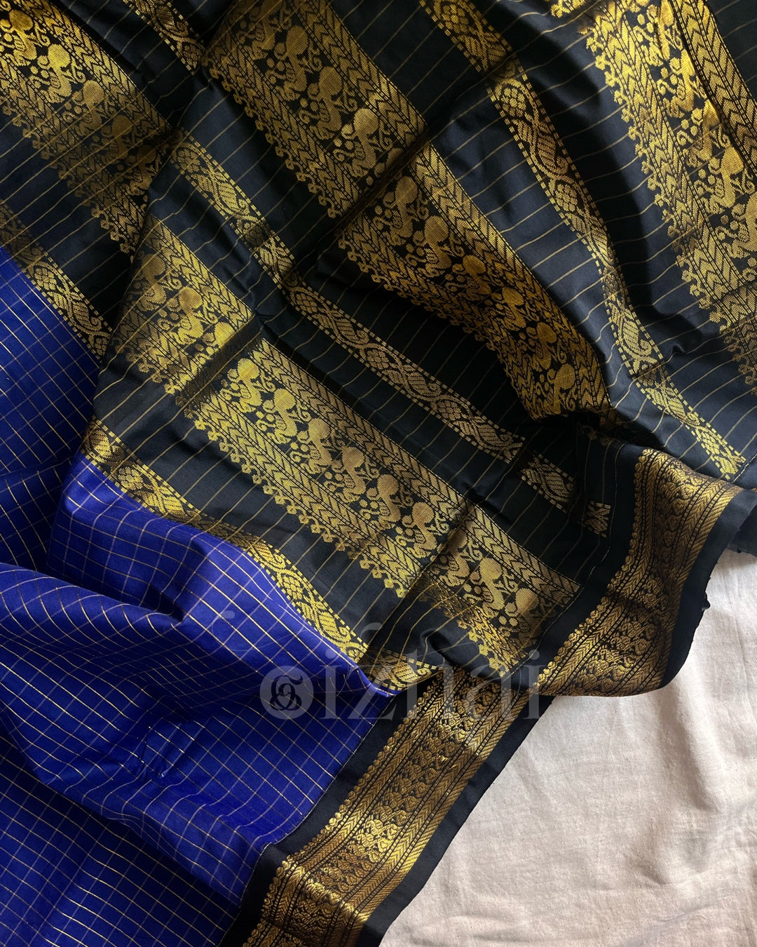 Kanchi - Royal blue kattam