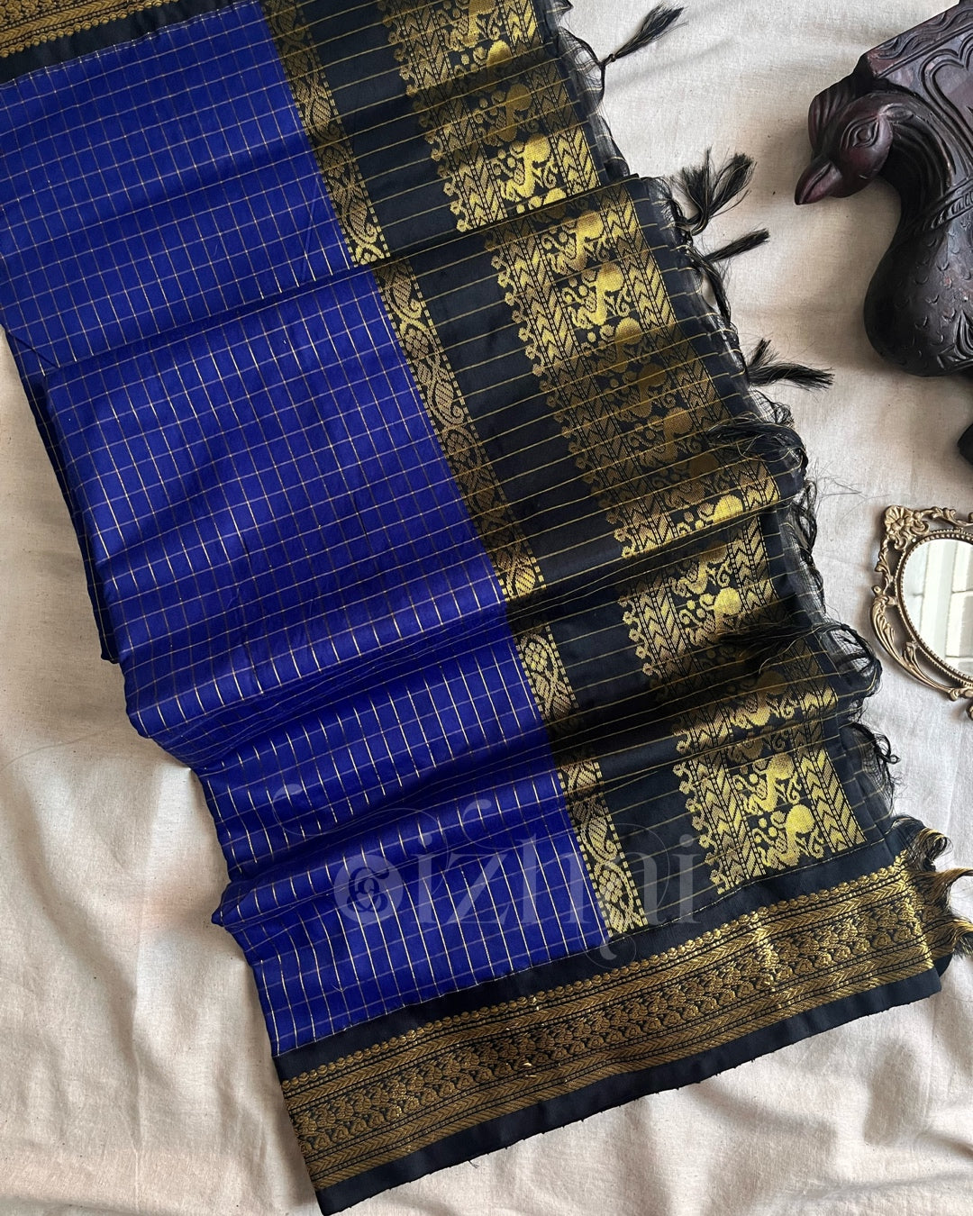 Kanchi - Royal blue kattam