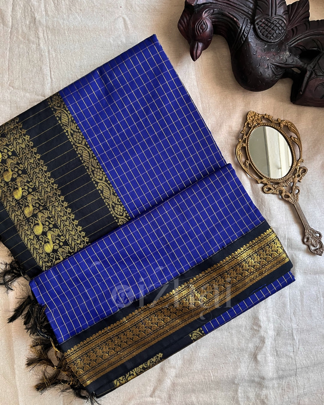 Kanchi - Royal blue kattam